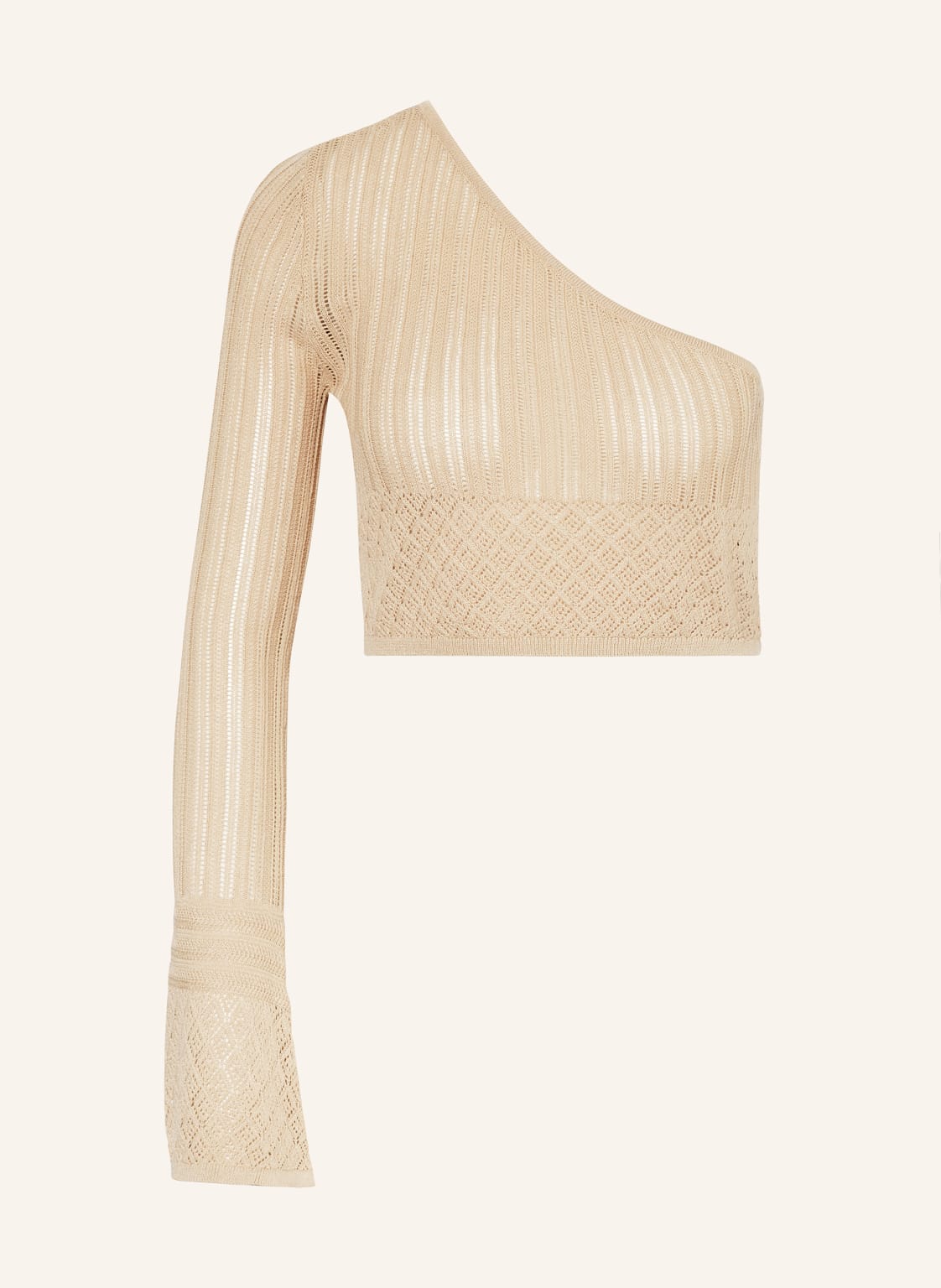 Somethingnew One-Shoulder-Strickshirt Snrayee beige von SOMETHINGNEW