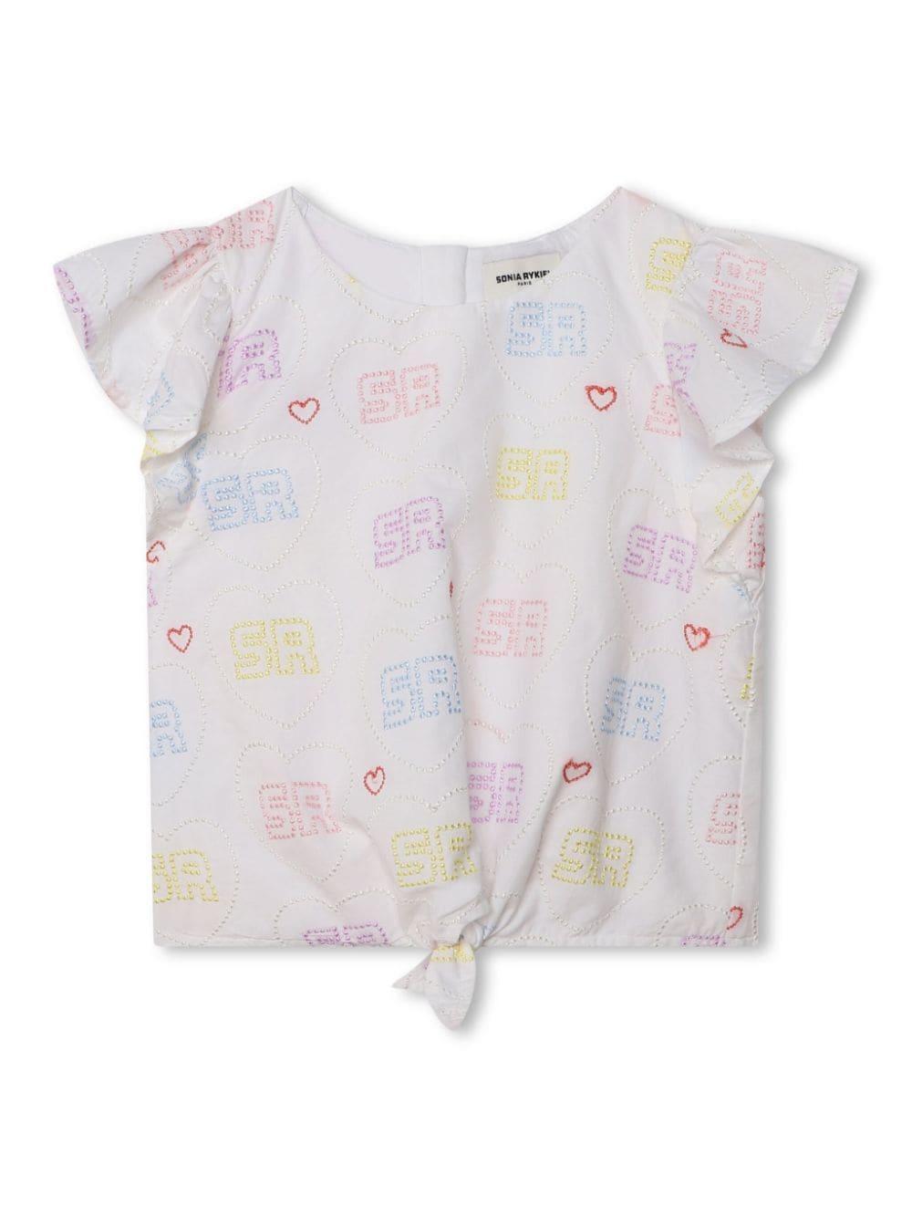 SONIA RYKIEL ENFANT crystal-embellished cotton blouse - White von SONIA RYKIEL ENFANT