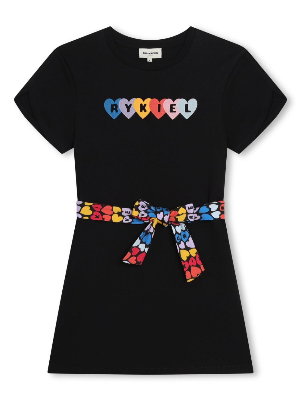 SONIA RYKIEL ENFANT heart-motif cotton dress - Black von SONIA RYKIEL ENFANT