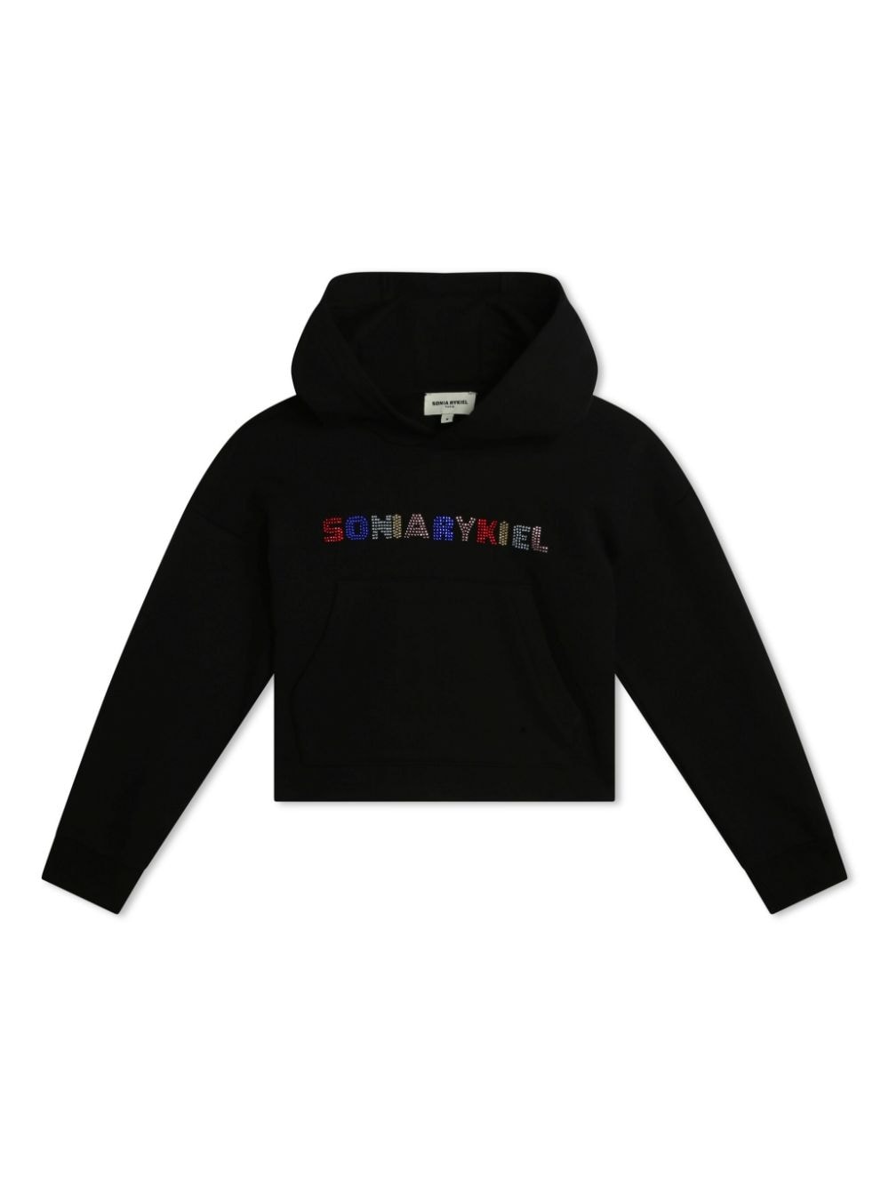 SONIA RYKIEL ENFANT logo-embellished cotton hoodie - Black von SONIA RYKIEL ENFANT