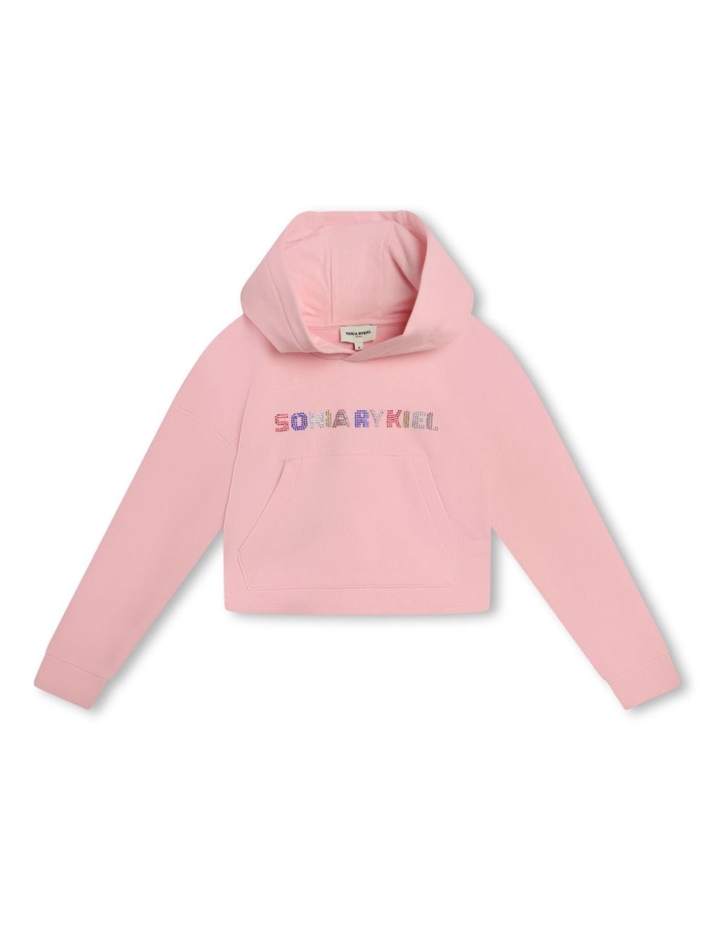 SONIA RYKIEL ENFANT logo-embellished cotton hoodie - Pink von SONIA RYKIEL ENFANT