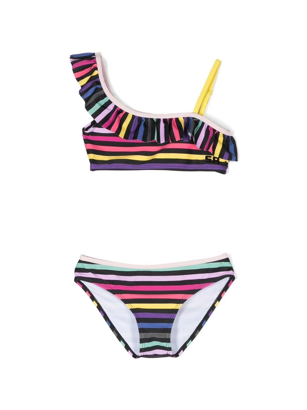 SONIA RYKIEL ENFANT ruffled-detail colour-block bikini set - Black von SONIA RYKIEL ENFANT