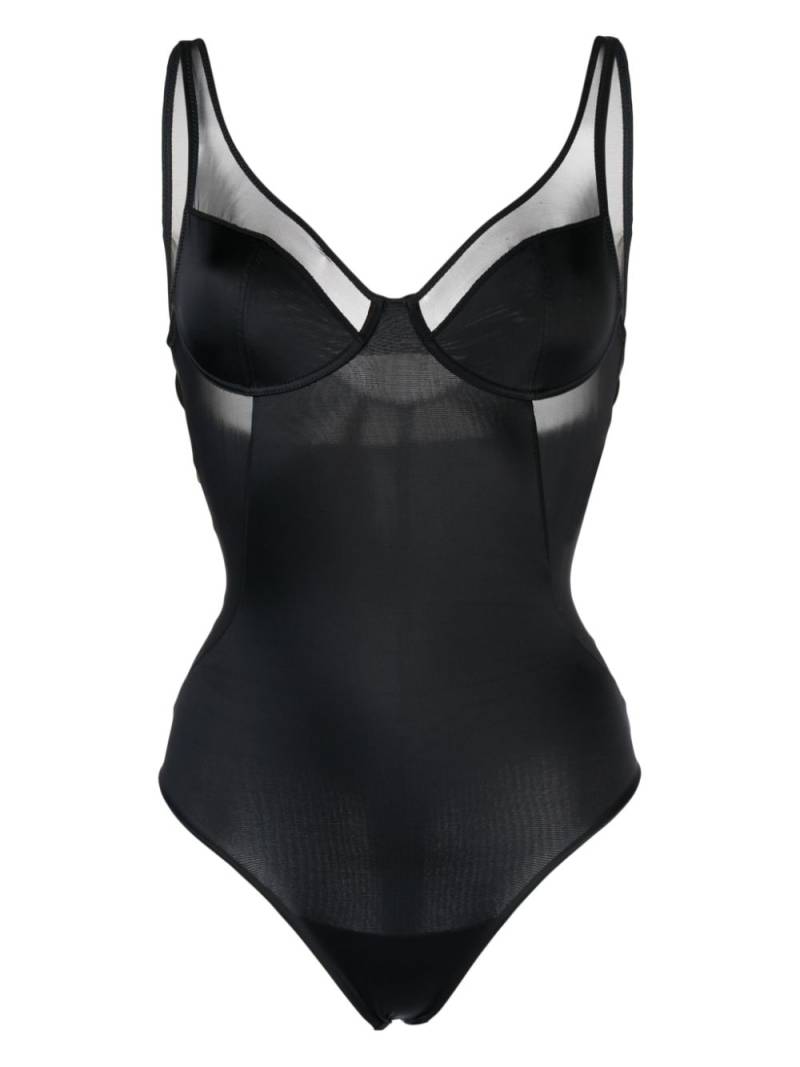 SPANX Shaping mesh-panel bodysuit - Black von SPANX