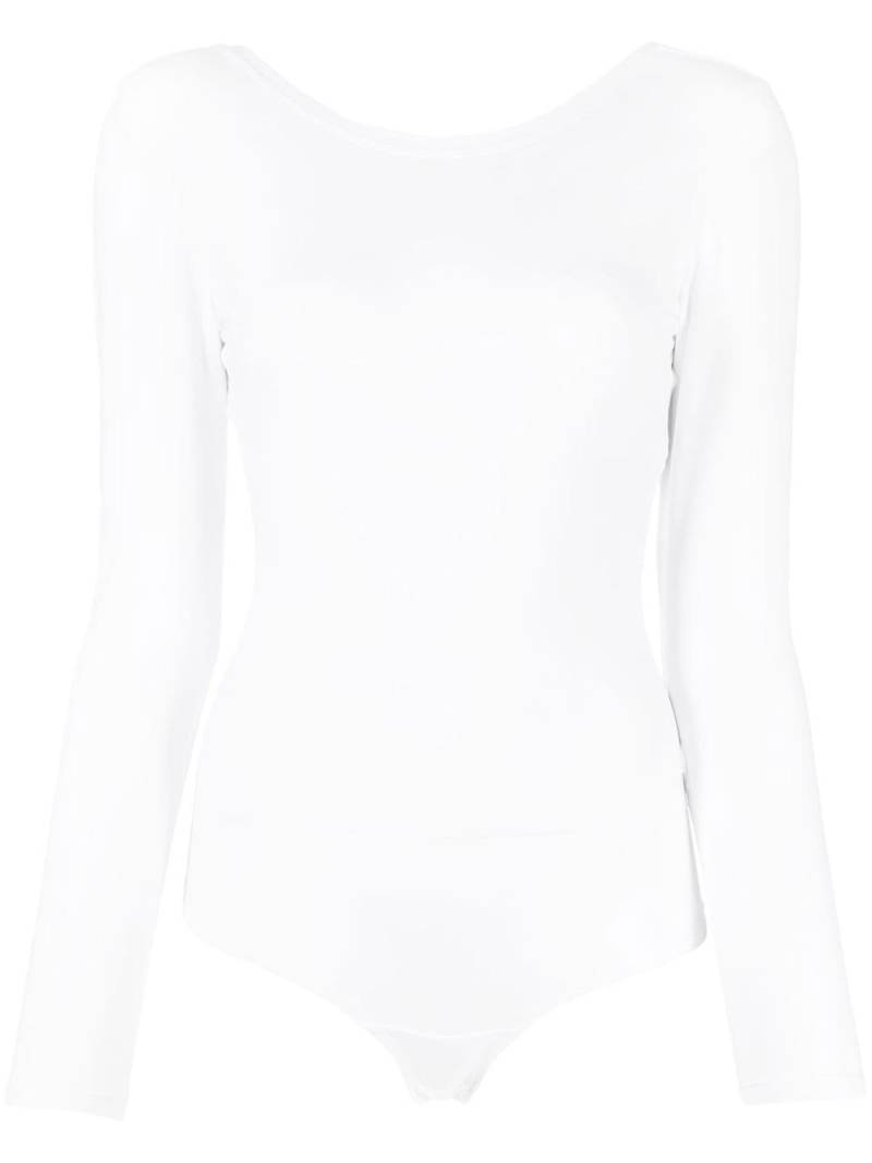 SPANX V-back long-sleeve bodysuit - White von SPANX