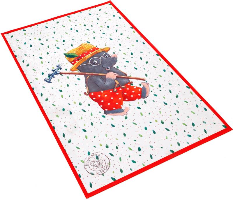 SPIEGELBURG GARDEN Kinderteppich »GA-611«, rechteckig, 6 mm Höhe, Stoff Druck, Motiv Maulwurf, weiche Microfaser, Kinderzimmer von SPIEGELBURG GARDEN