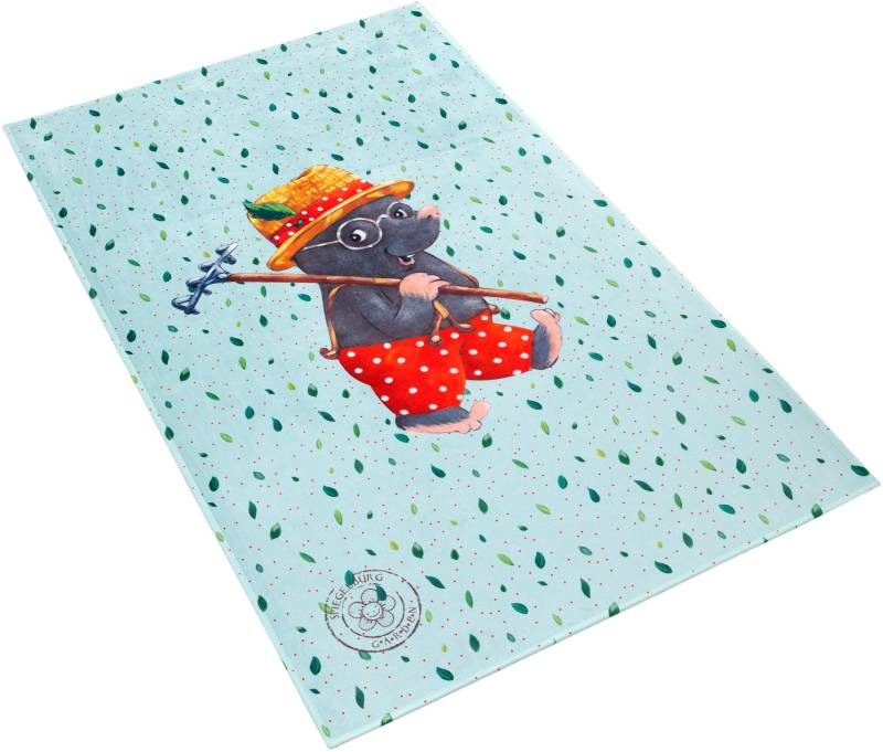 SPIEGELBURG GARDEN Kinderteppich »GA-612«, rechteckig, 6 mm Höhe, Stoff Druck, Motiv Maulwurf, weiche Microfaser, Kinderzimmer von SPIEGELBURG GARDEN