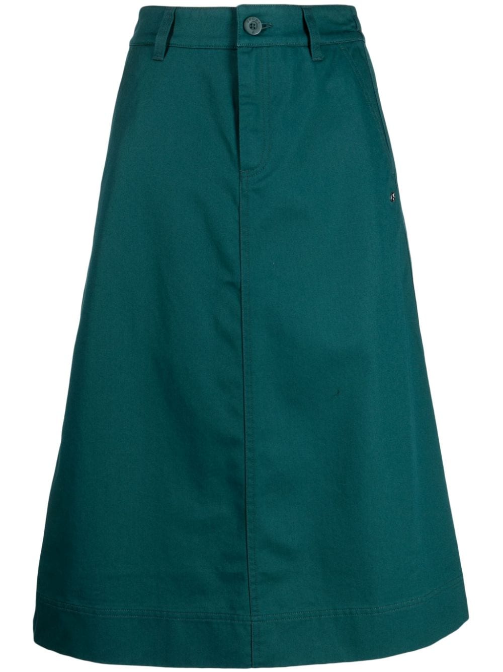 SPORT b. by agnès b. A-line cotton midi skirt - Green von SPORT b. by agnès b.