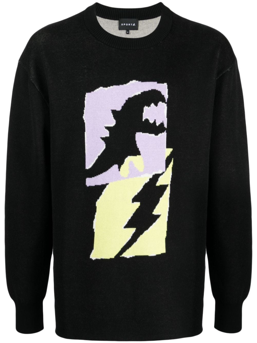 SPORT b. by agnès b. Dino Flash-logo cotton sweatshirt - Black von SPORT b. by agnès b.