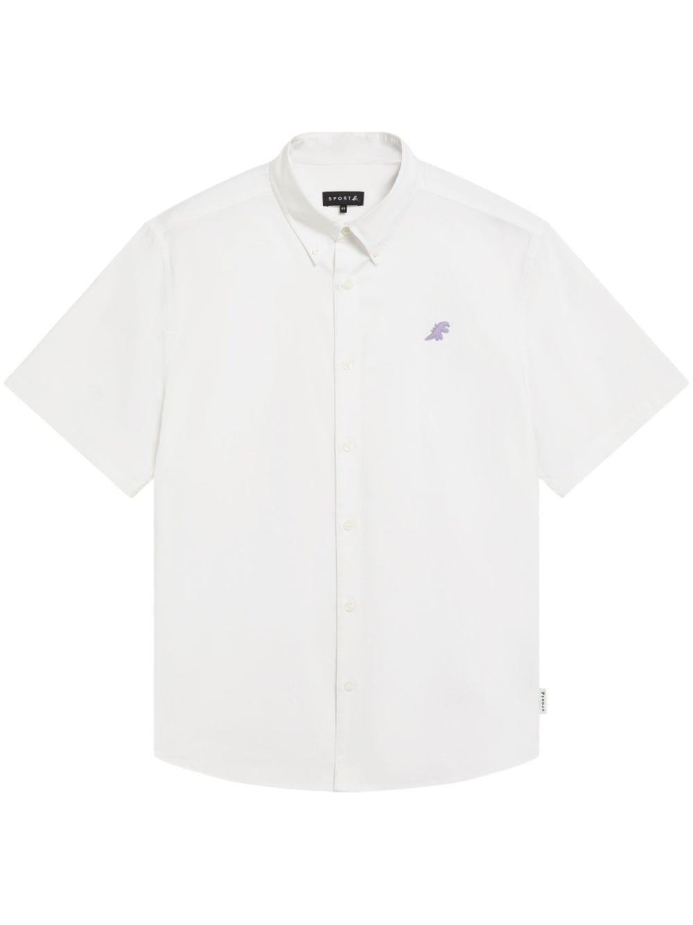 SPORT b. by agnès b. Dino-embroidered cotton shirt - White von SPORT b. by agnès b.