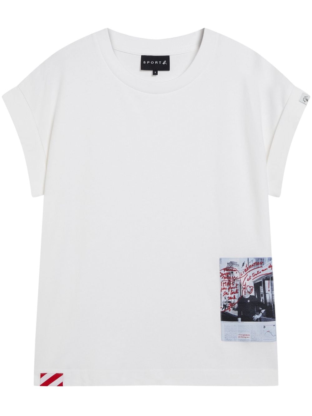 SPORT b. by agnès b. Label graphic-print T-shirt - White von SPORT b. by agnès b.