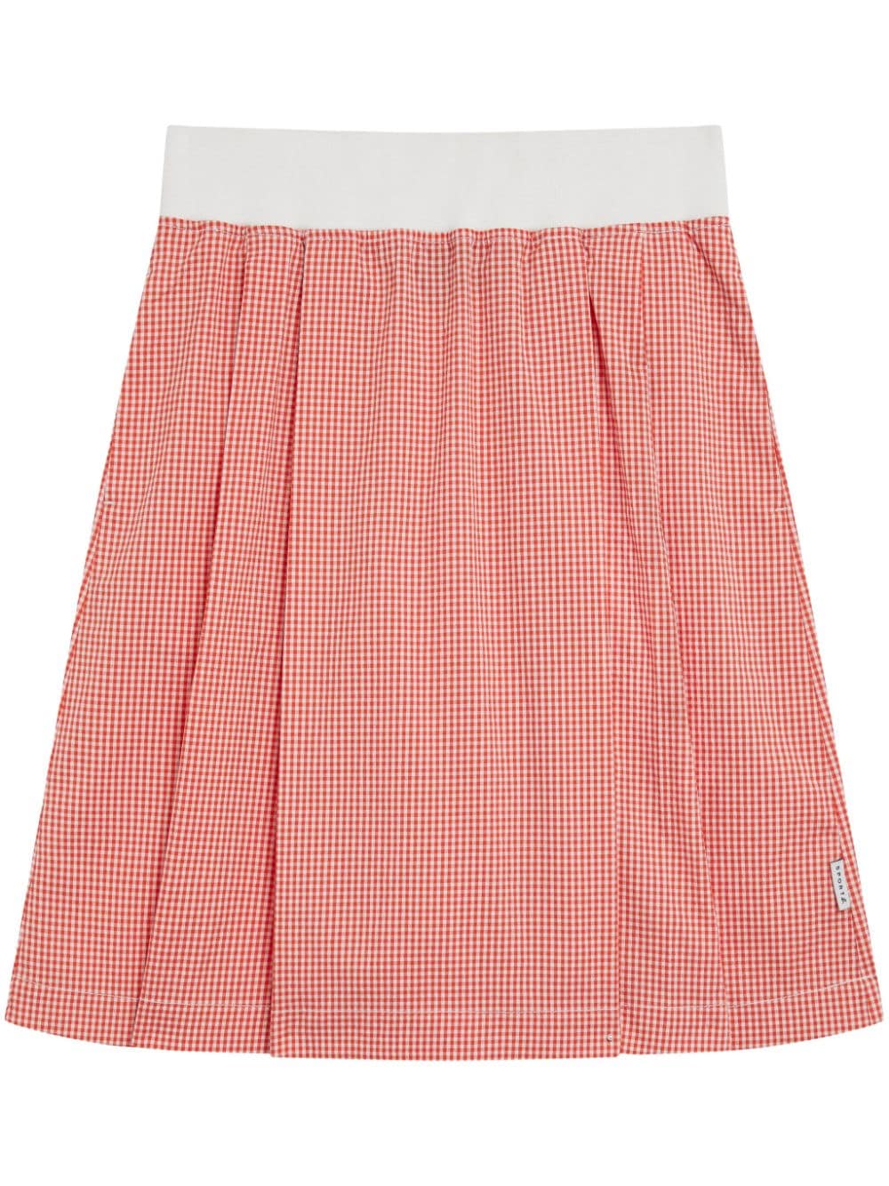 SPORT b. by agnès b. check-pattern pleated skirt - Orange von SPORT b. by agnès b.