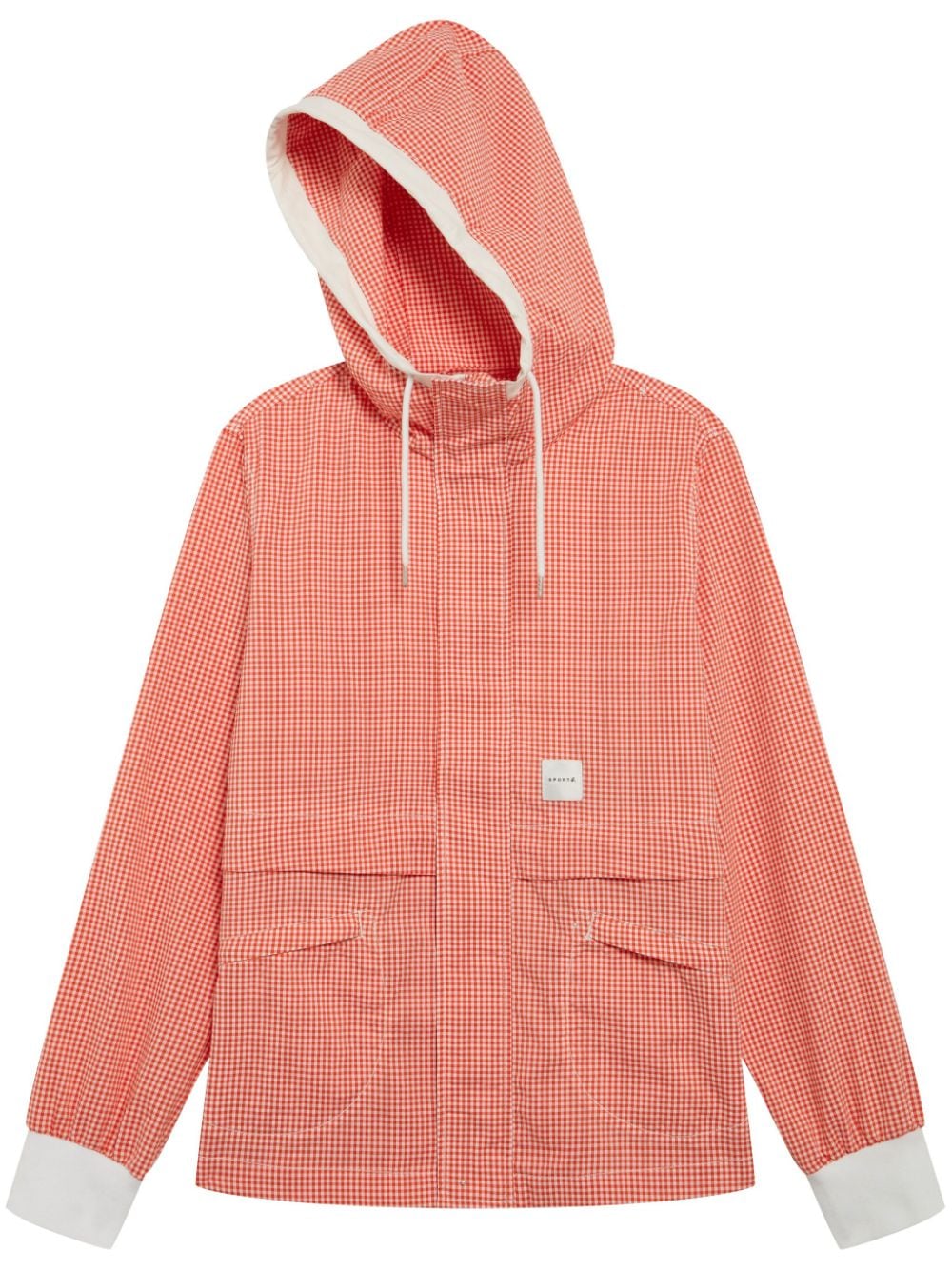 SPORT b. by agnès b. gingham hooded jacket - Orange von SPORT b. by agnès b.