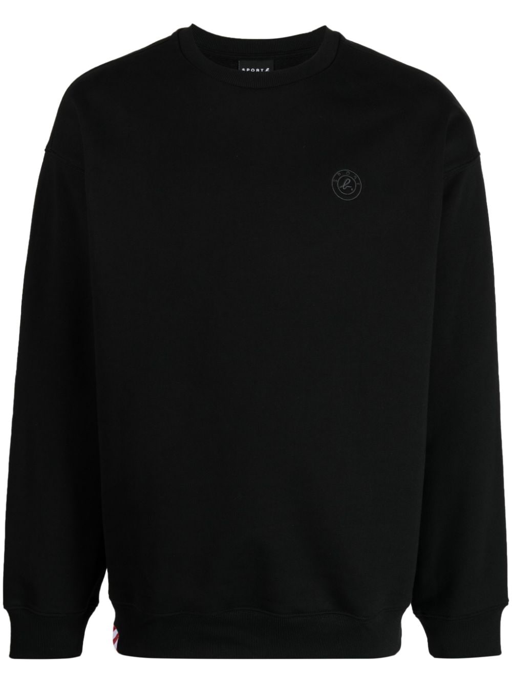 SPORT b. by agnès b. logo-embroidered cotton-blend sweatshirt - Black von SPORT b. by agnès b.