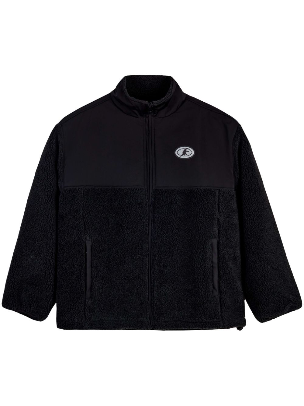 SPORT b. by agnès b. logo-patch fleece jacket - Black von SPORT b. by agnès b.