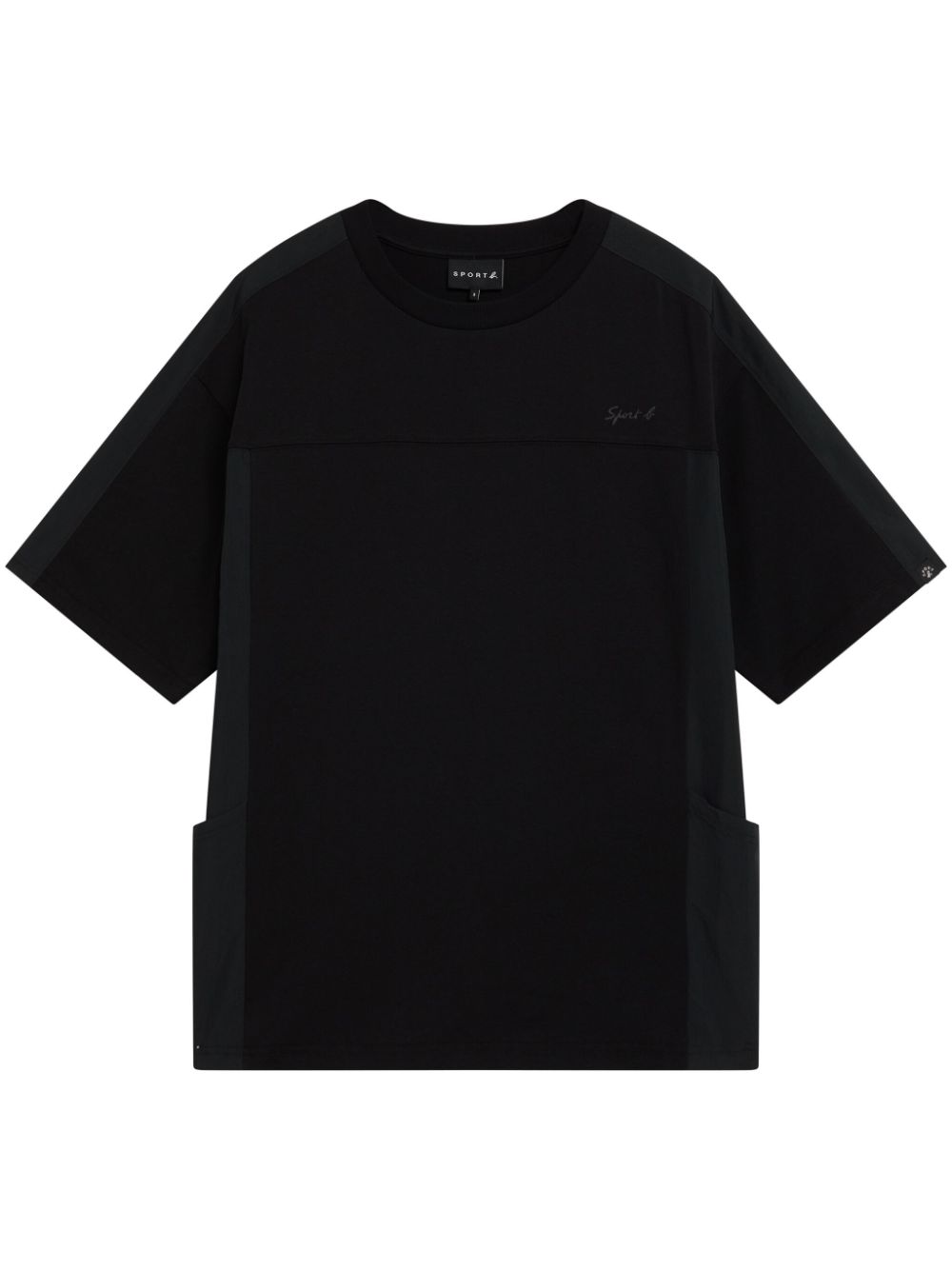SPORT b. by agnès b. panelled cotton T-shirt - Black von SPORT b. by agnès b.