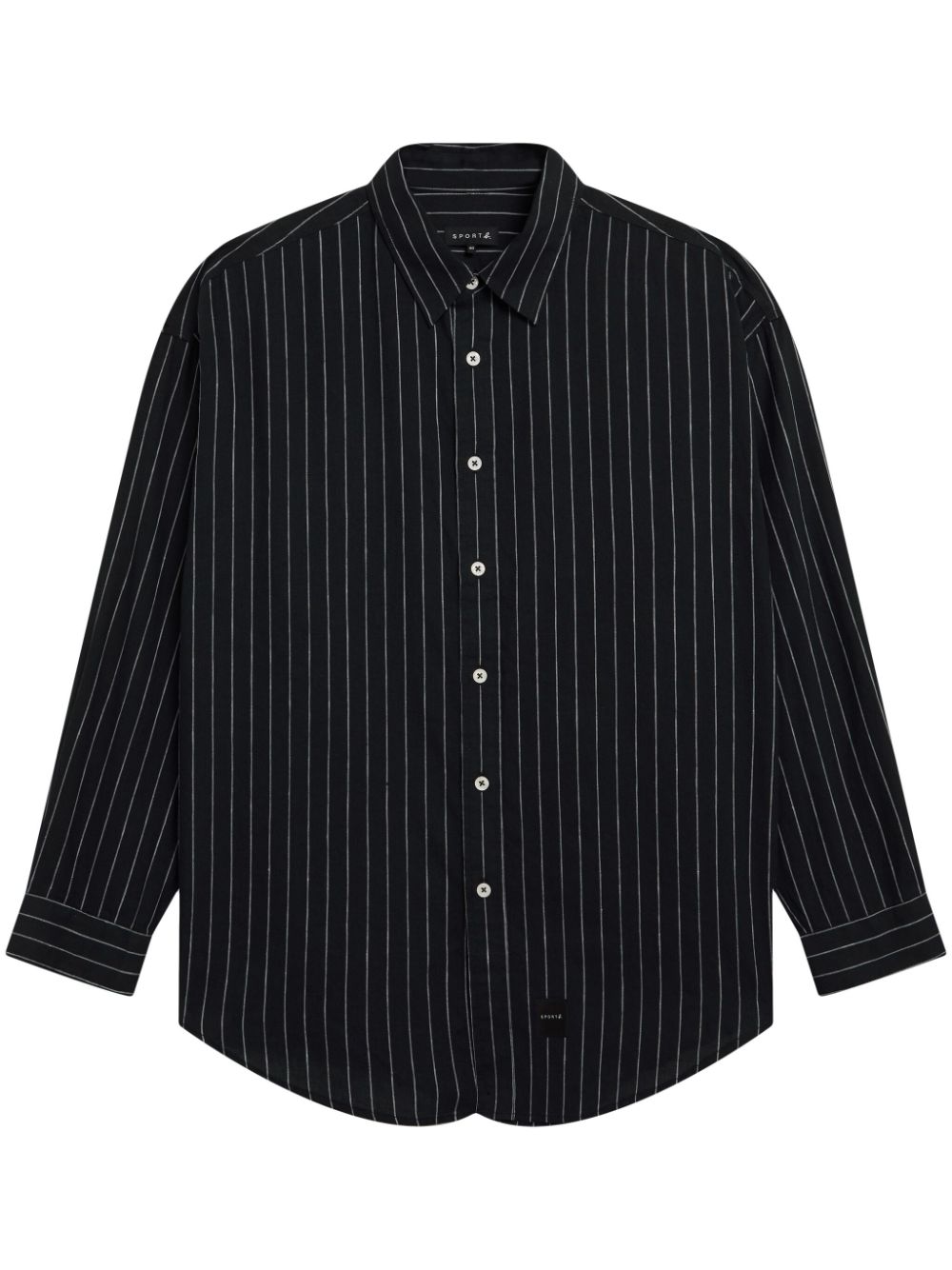 SPORT b. by agnès b. pinstriped long-sleeve shirt - Black von SPORT b. by agnès b.