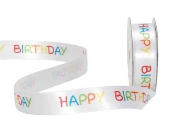 Band Cubino 16mm/3m 1889.1654 weiss/farbig Happy Birthday Band Cubino 16mm/3m 1889.1654 weiss/farbig Happy Birthday von SPYK