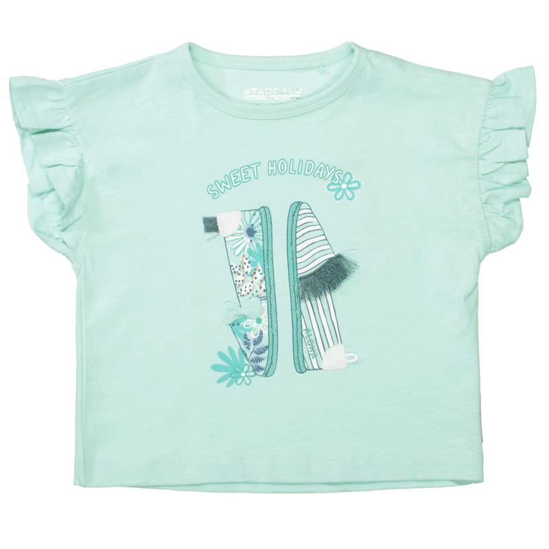 STACCATO T-Shirt »T-Shirt mit Print«, Rüschenärmel von STACCATO
