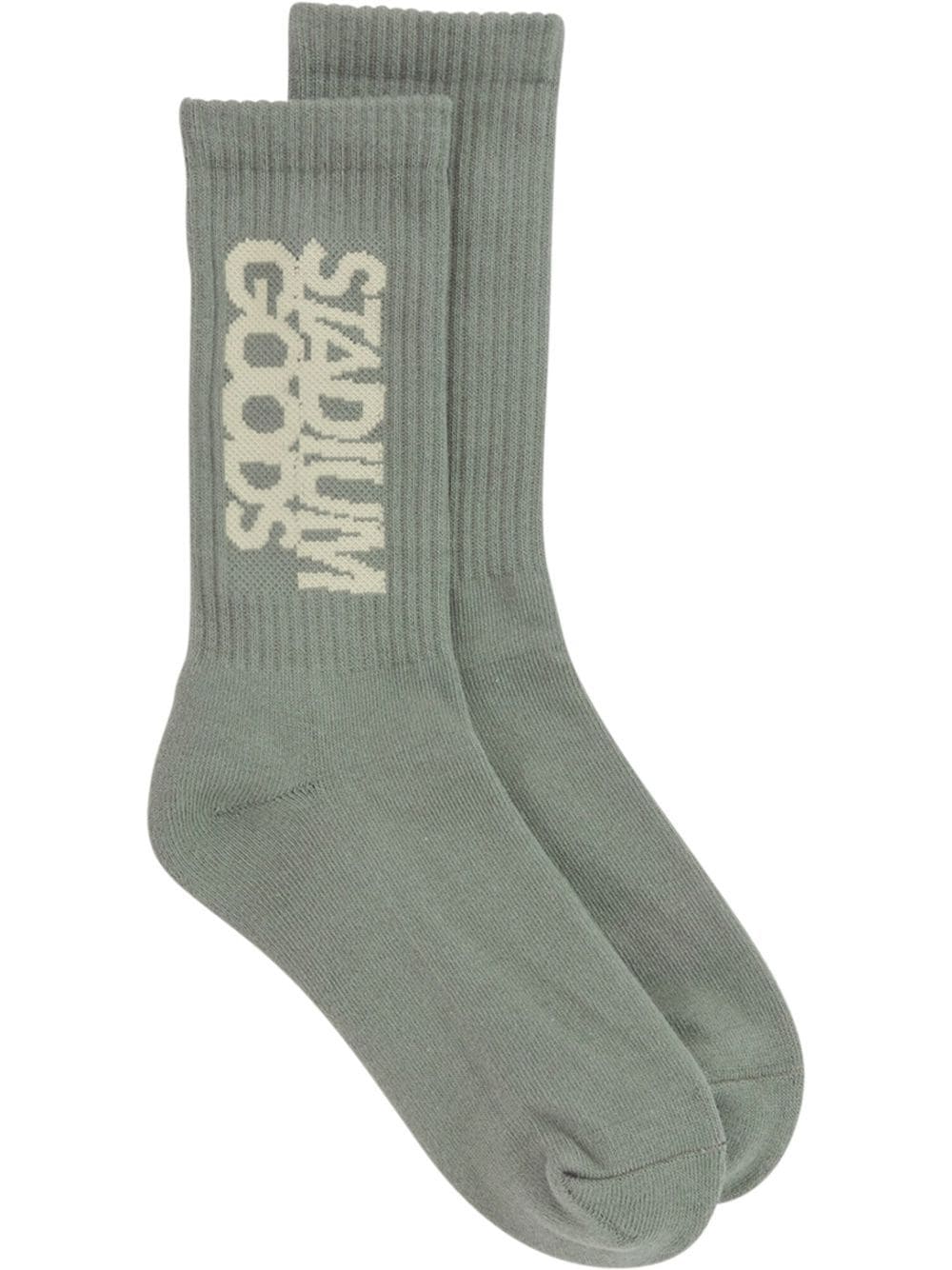 STADIUM GOODS® ribbed logo "Dry Moss" socks - Green von STADIUM GOODS®