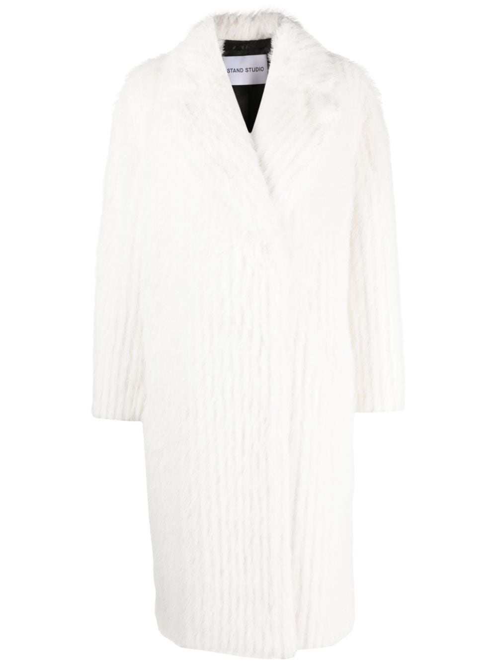 STAND STUDIO Genevieve double-breasted faux-fur coat - White von STAND STUDIO