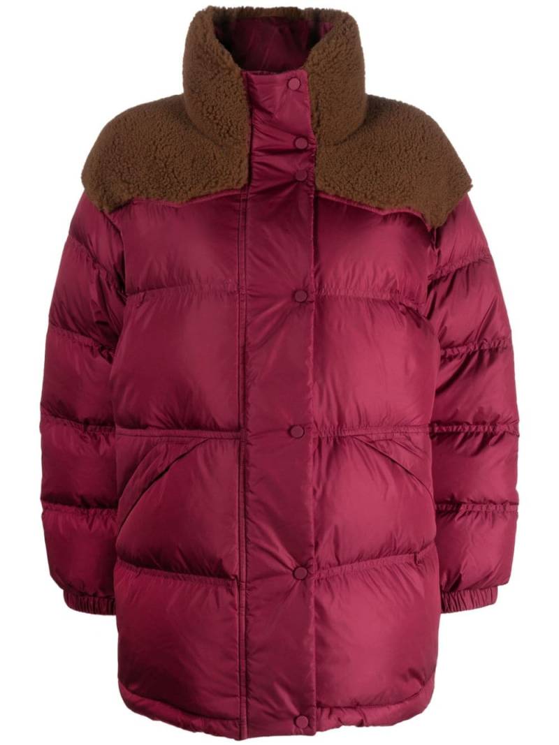 STAND STUDIO Lori panelled puffer jacket - Purple von STAND STUDIO