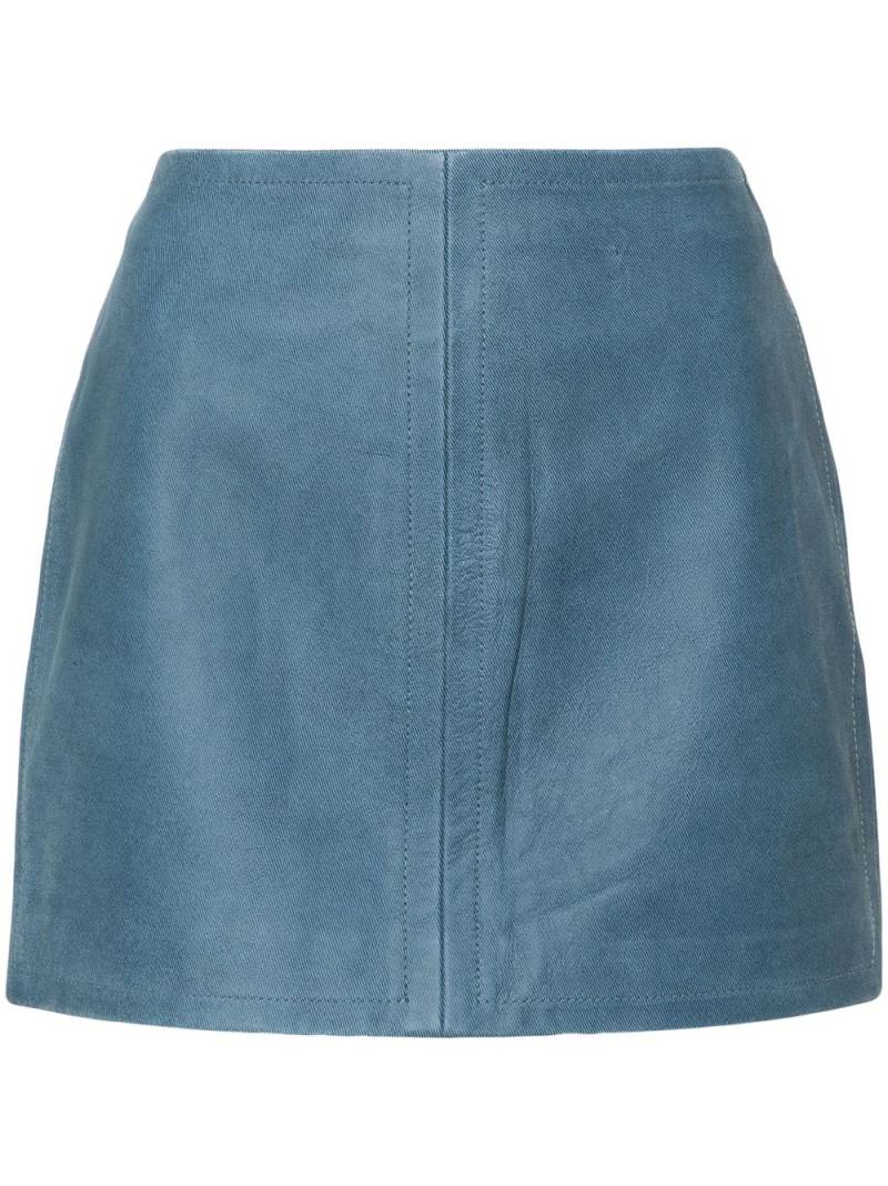 STAND STUDIO Perla leather miniskirt - Blue von STAND STUDIO