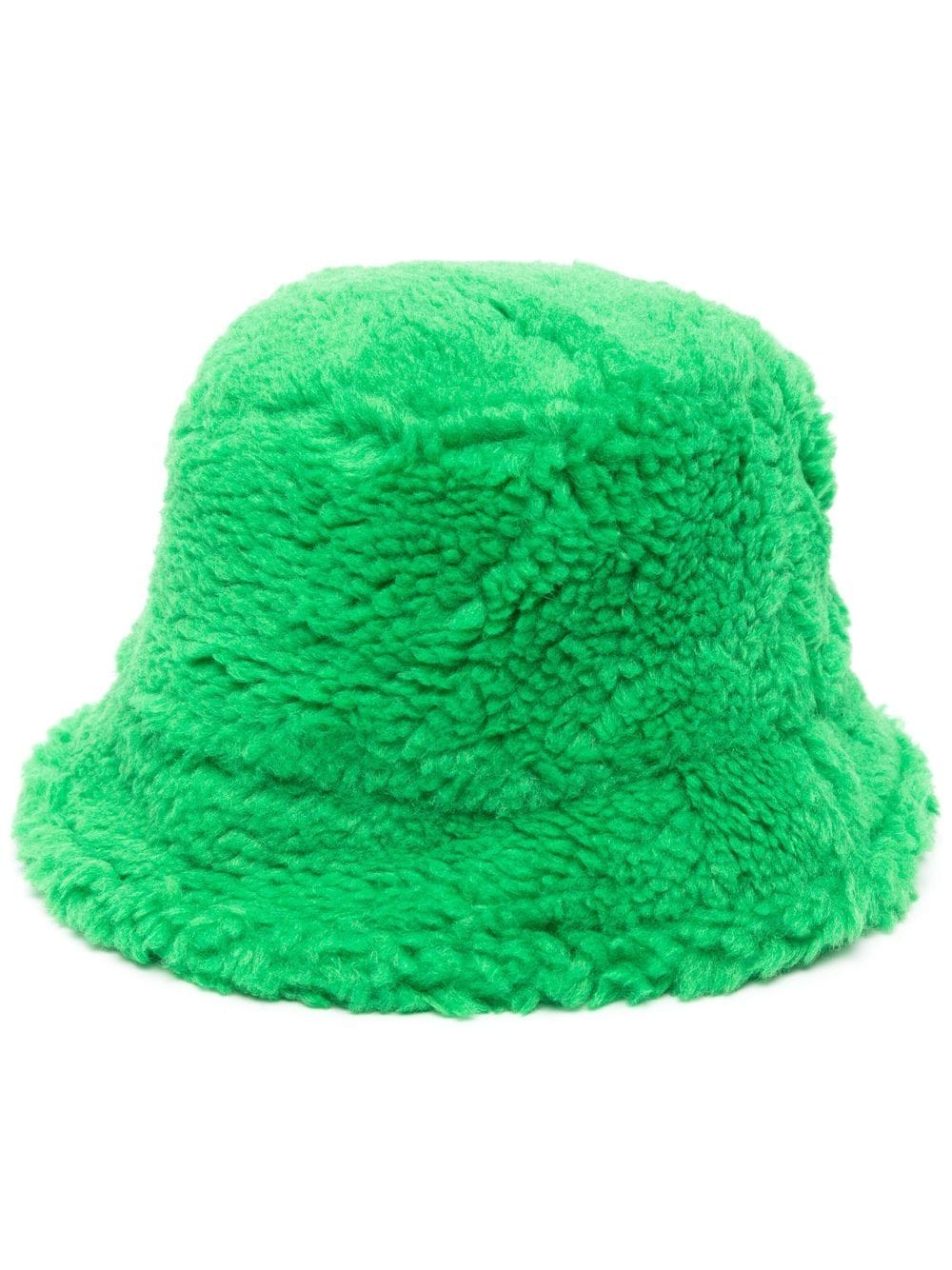 STAND STUDIO Wera faux-fur bucket hat - Green von STAND STUDIO