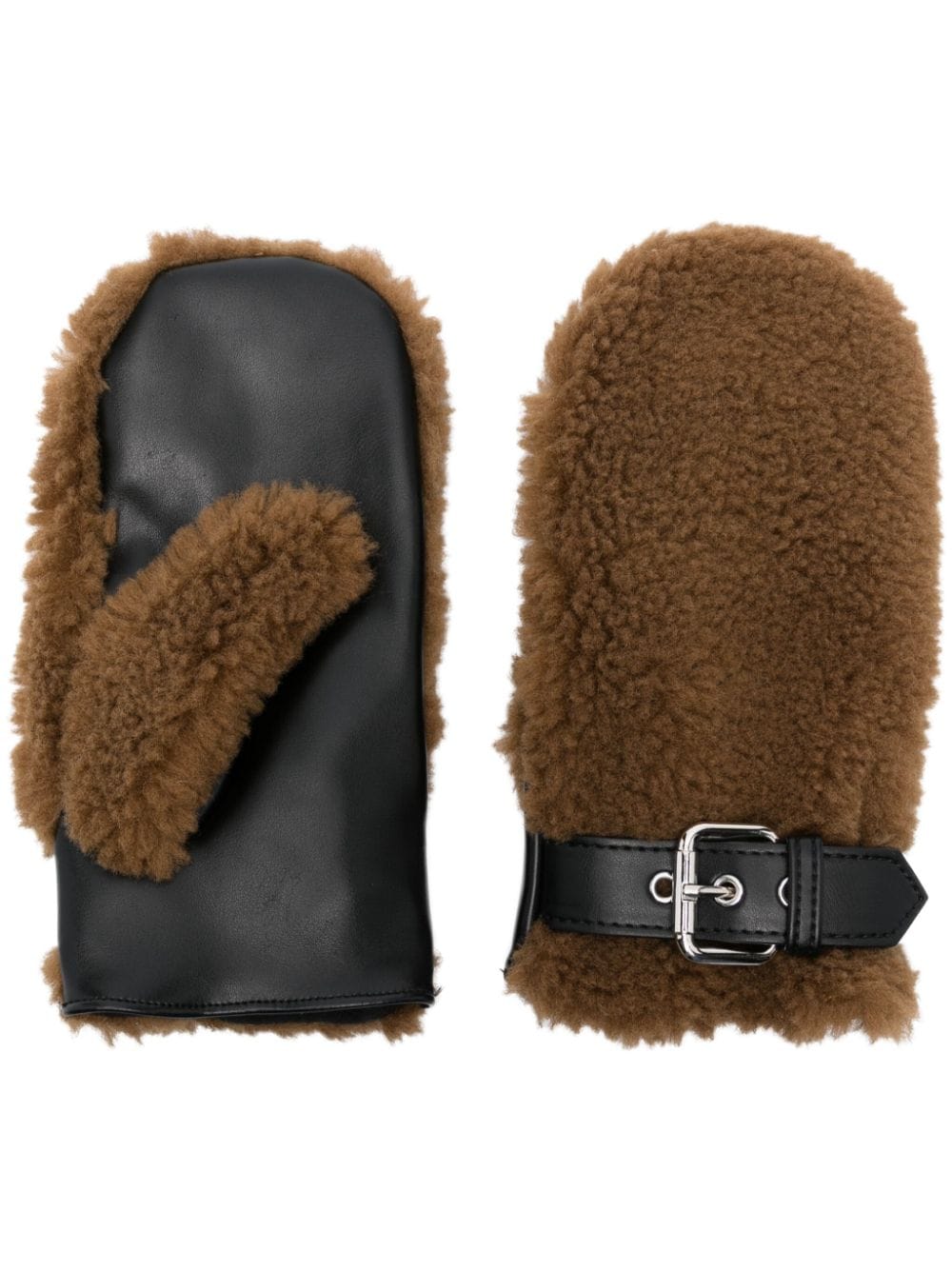 STAND STUDIO bucked faux-shearling gloves - Brown von STAND STUDIO