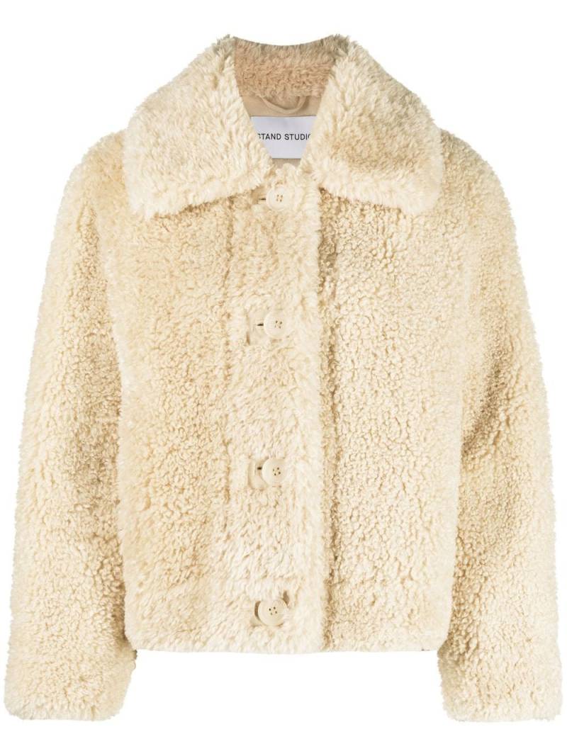 STAND STUDIO faux-fur buttoned jacket - Neutrals von STAND STUDIO