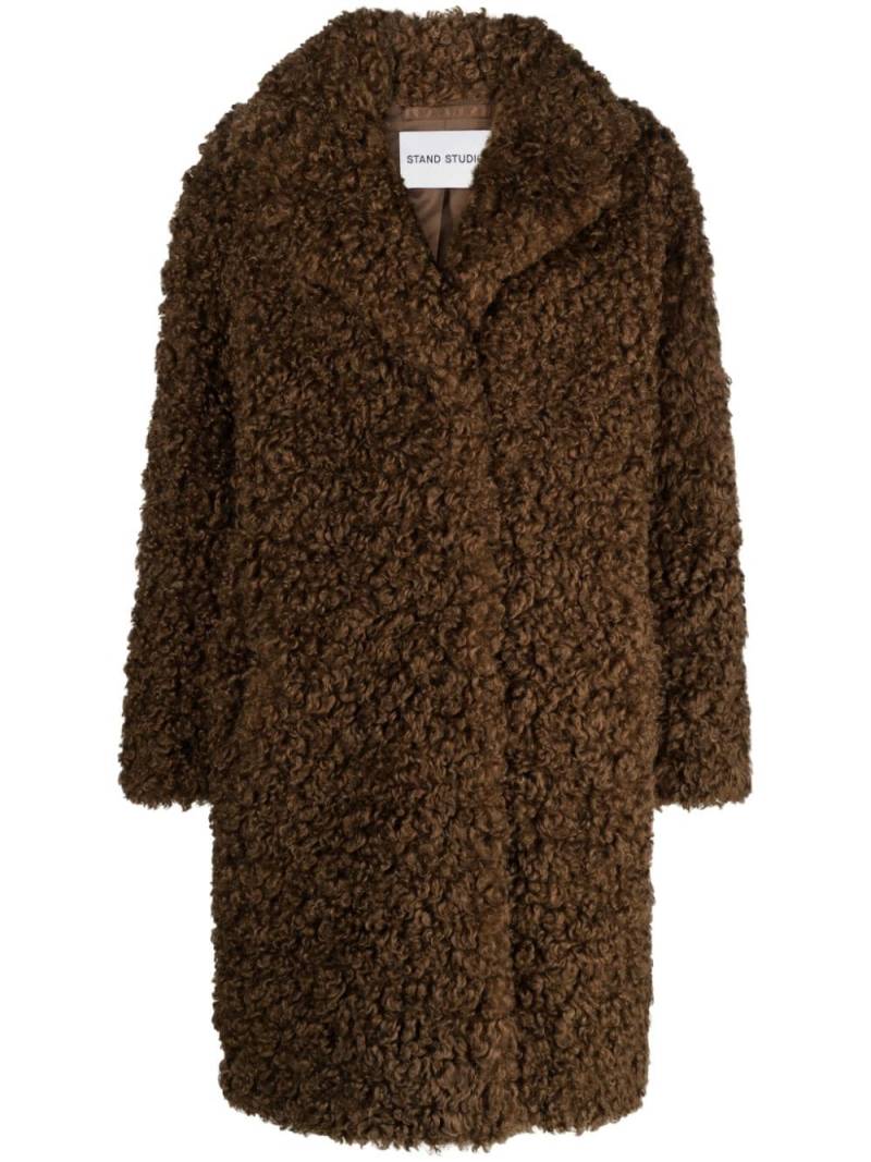 STAND STUDIO Camille Cocoon faux-shearling coat - Brown von STAND STUDIO