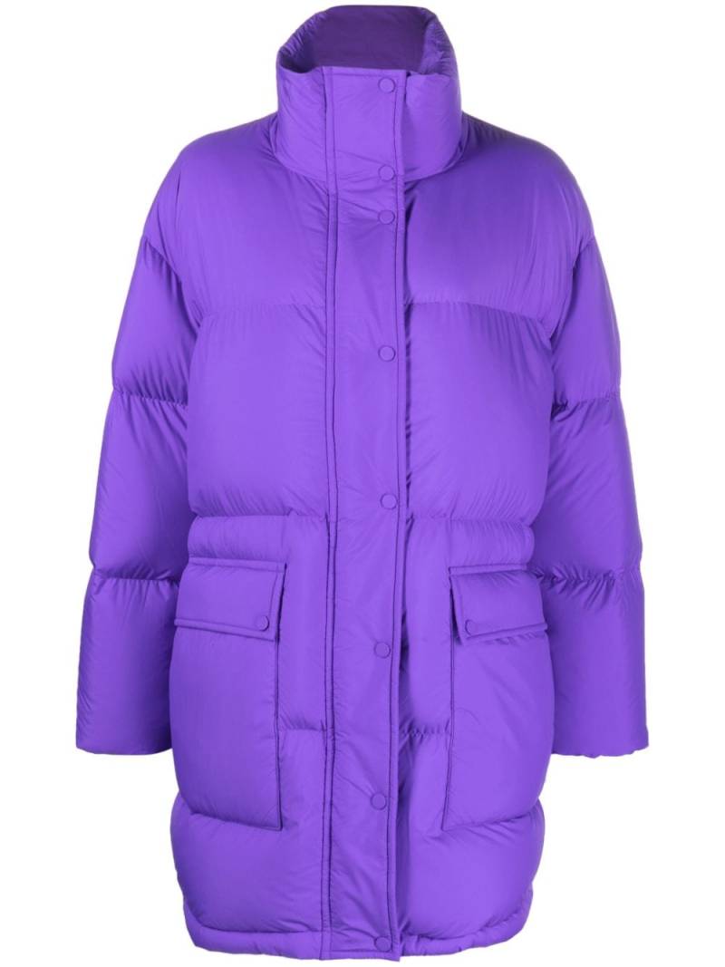 STAND STUDIO funnel-neck oversized padded coat - Purple von STAND STUDIO