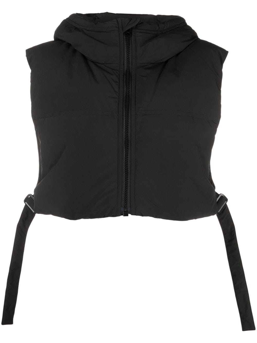 STAND STUDIO Malia hooded cropped gilet - Black von STAND STUDIO