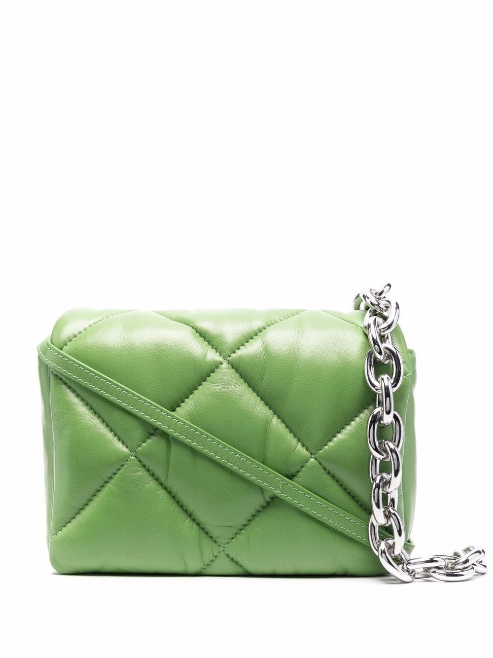 STAND STUDIO quilted flap tote bag - Green von STAND STUDIO