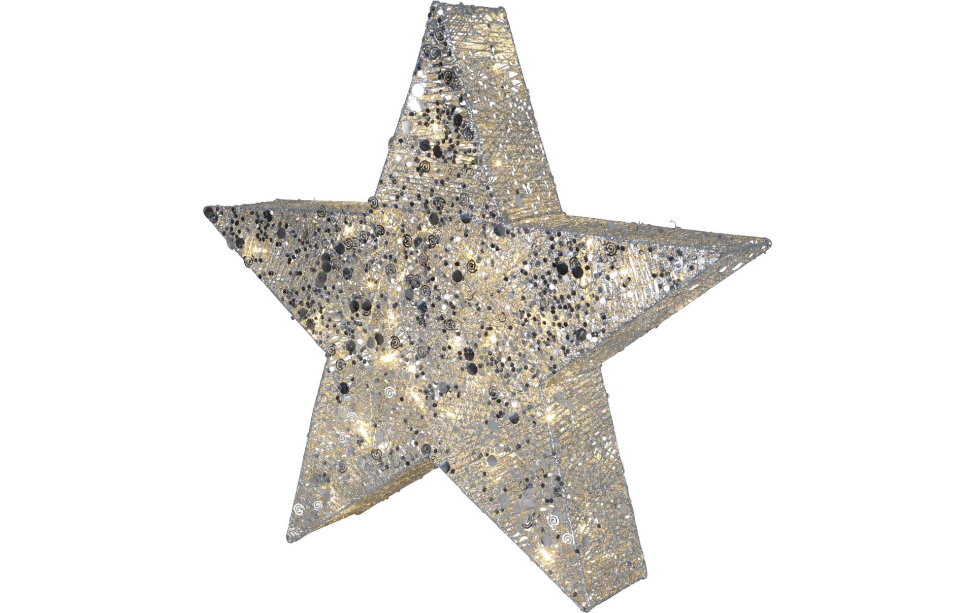 STAR TRADING Systemlichterkette »Sequin Ø 70 cm Silberfarben, Outdoor« von STAR TRADING