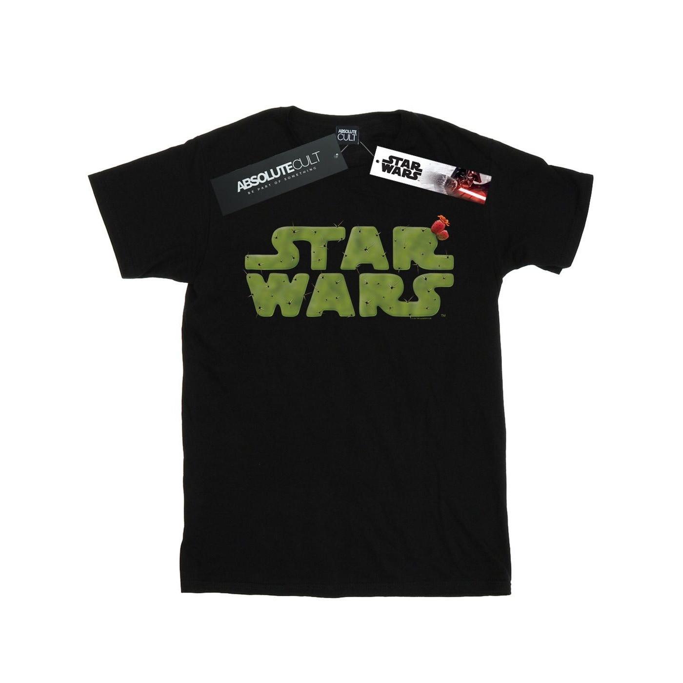 Cactus Logo Tshirt Damen Schwarz S von STAR WARS