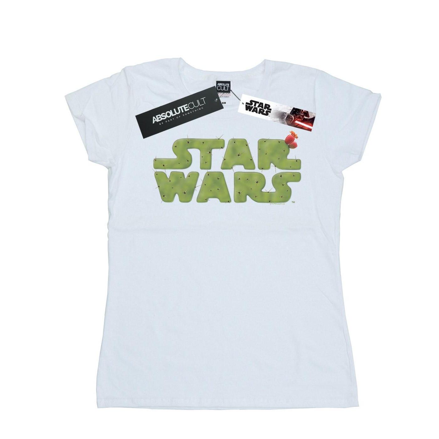 Cactus Logo Tshirt Damen Weiss XL von STAR WARS