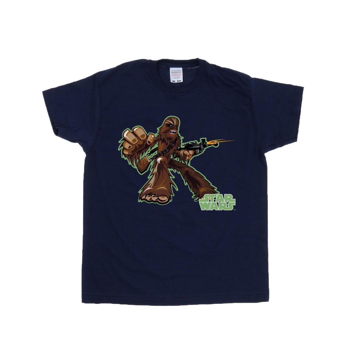 Chewbacca Character Tshirt Jungen Marine 140/146 von STAR WARS