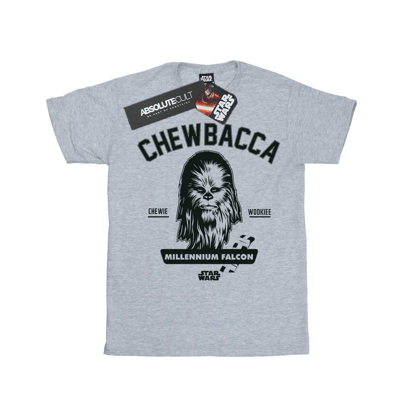 Chewbacca Collegiate Tshirt Jungen Grau 140/146 von STAR WARS