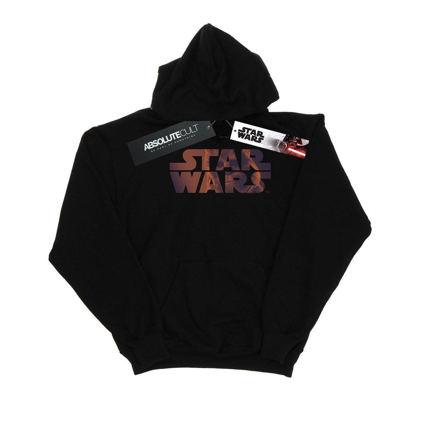 Chewbacca Logo Kapuzenpullover Jungen Schwarz 128 von STAR WARS