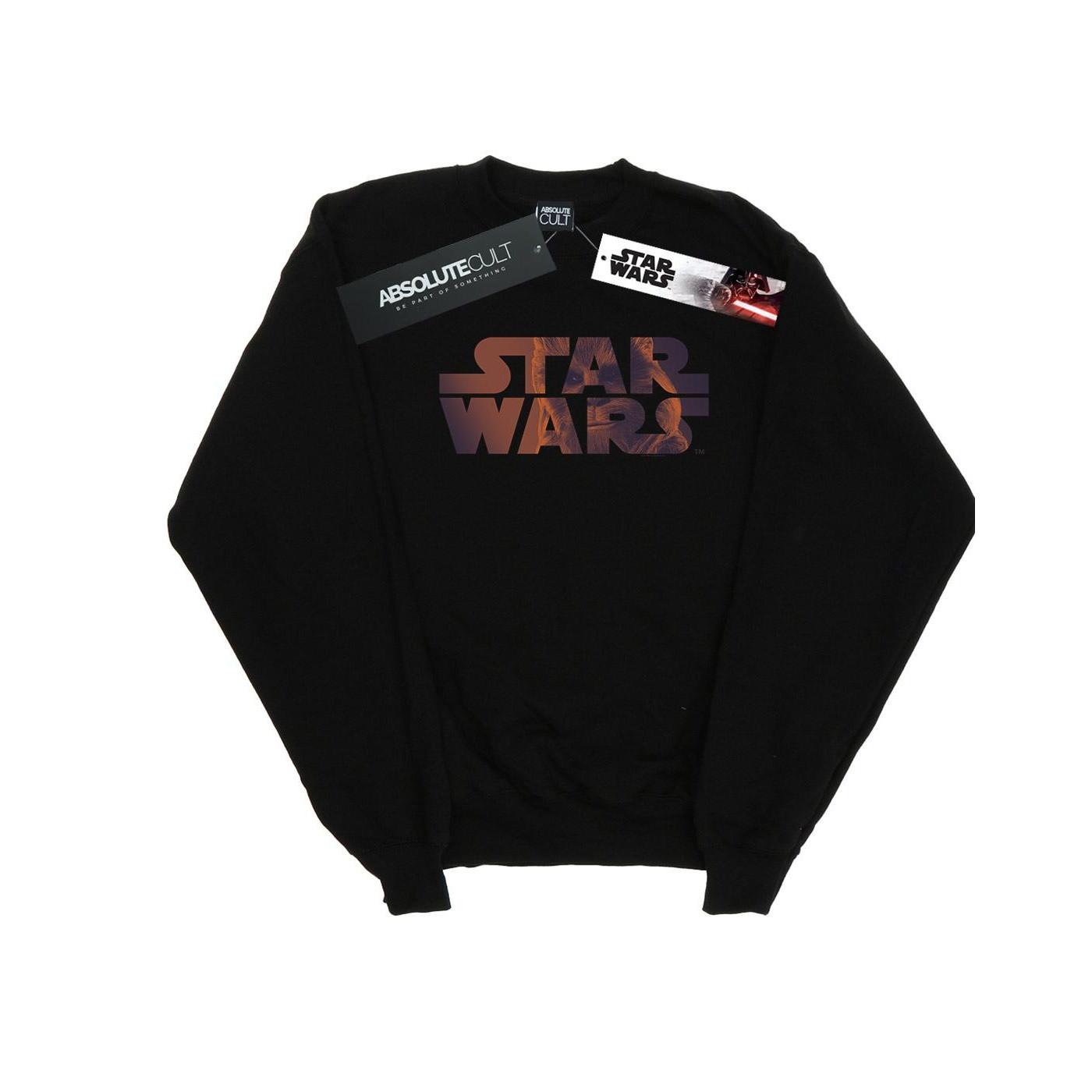 Chewbacca Logo Sweatshirt Damen Schwarz XXL von STAR WARS