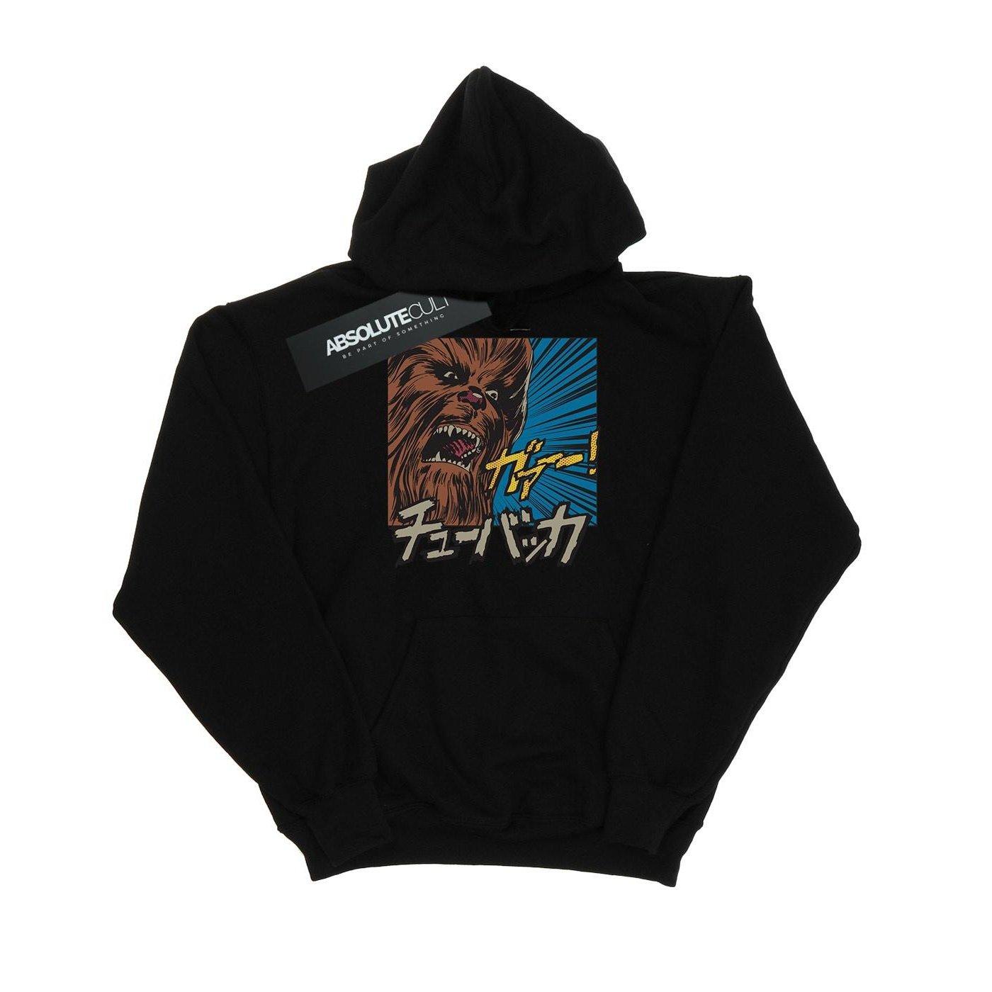 Chewbacca Roar Pop Art Kapuzenpullover Mädchen Schwarz 152-158 von STAR WARS