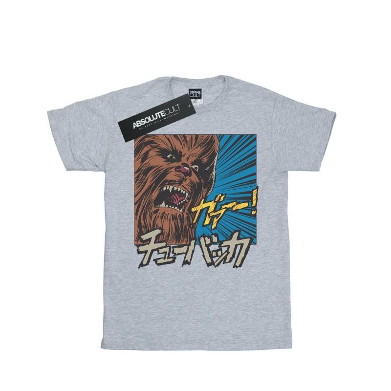 Chewbacca Roar Pop Art Tshirt Mädchen Grau 116 von STAR WARS