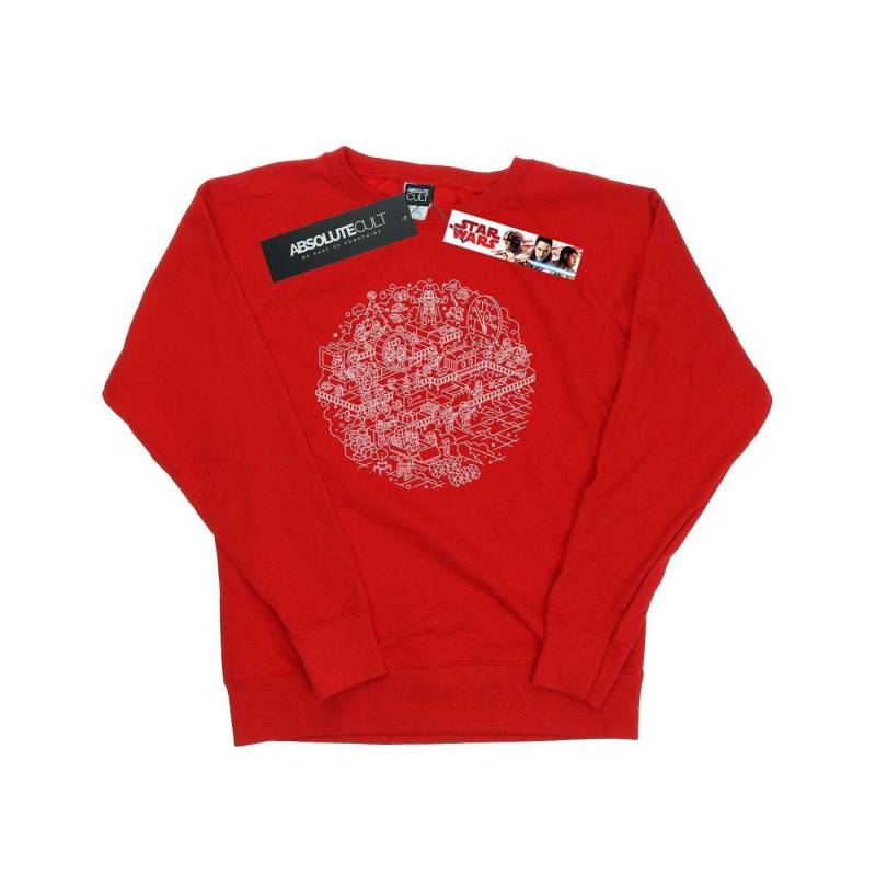 Christmas Death Star Sweatshirt Damen Rot Bunt XXL von STAR WARS