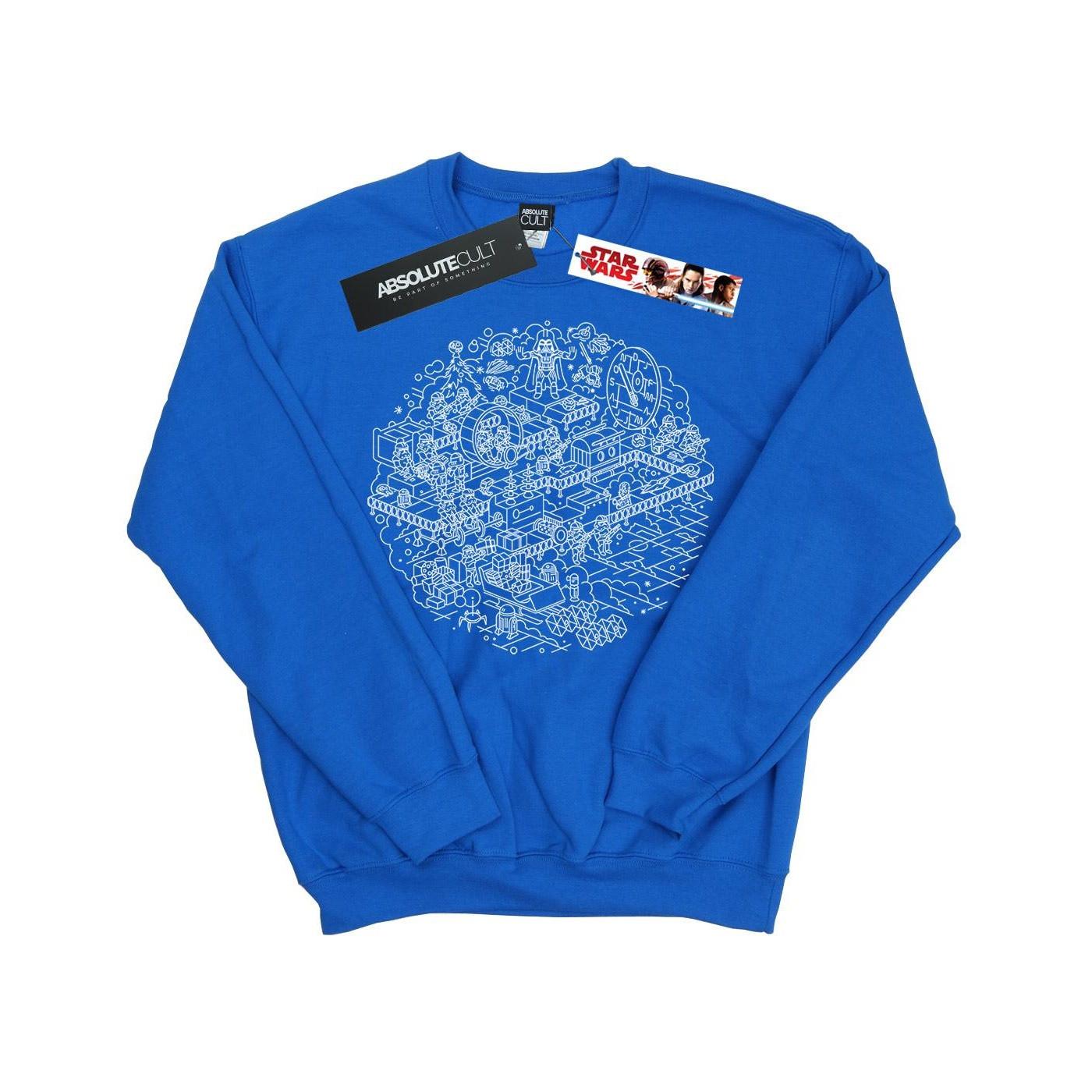 Christmas Death Star Sweatshirt Jungen Königsblau 152-158 von STAR WARS