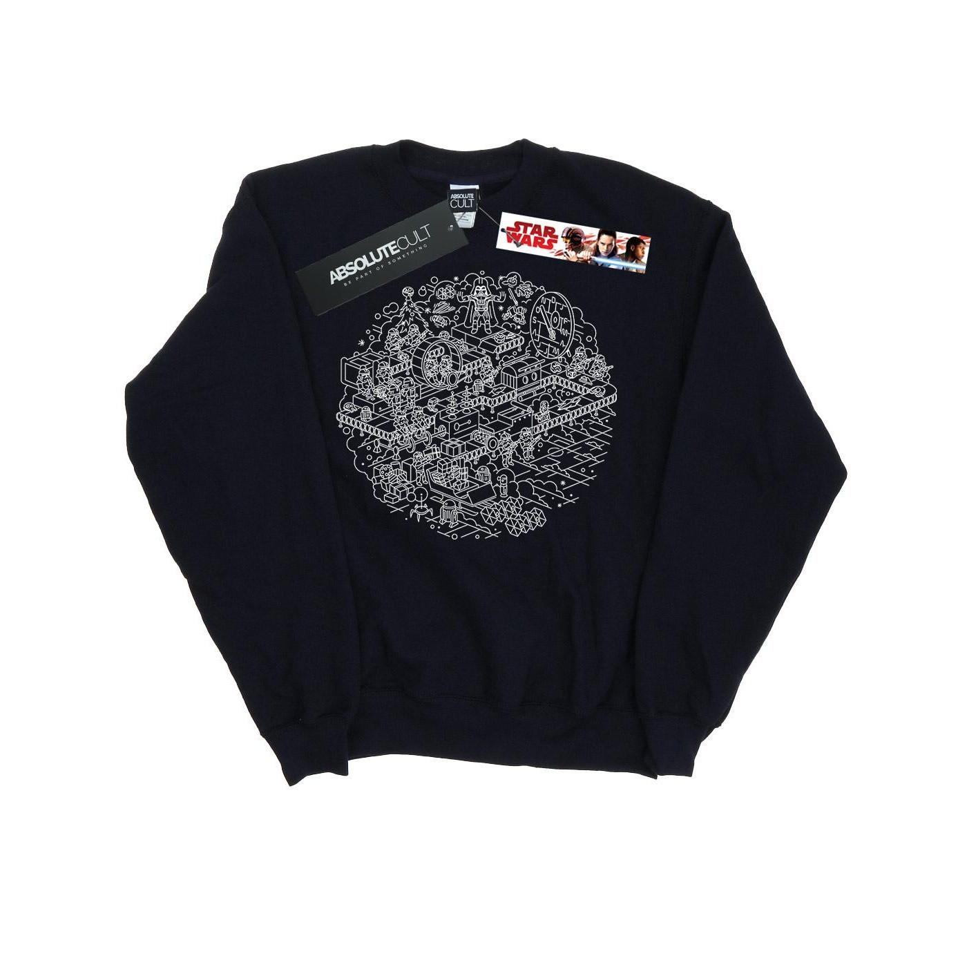 Christmas Death Star Sweatshirt Jungen Marine 116 von STAR WARS