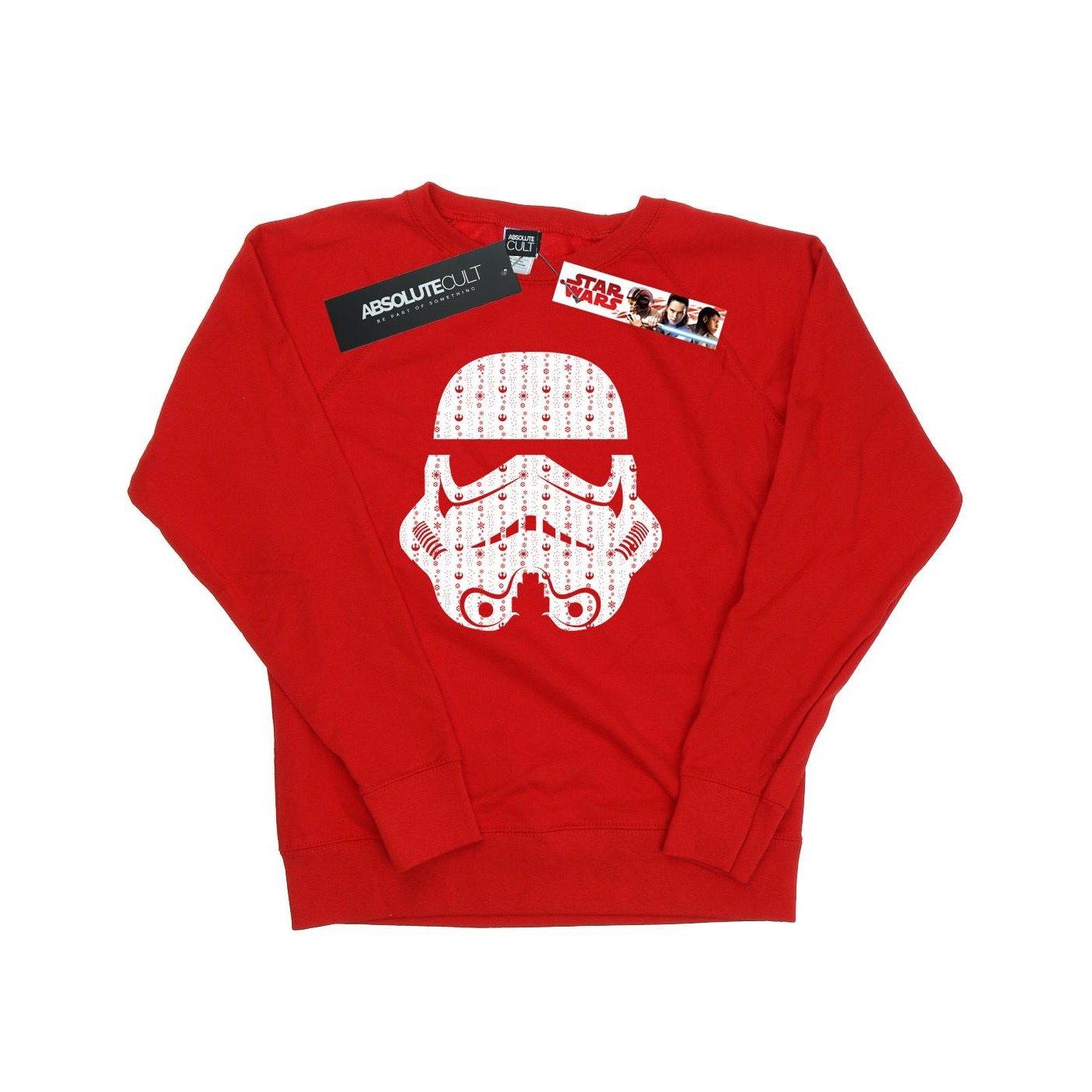 Christmas Stormtrooper Helmet Sweatshirt Damen Rot Bunt XL von STAR WARS