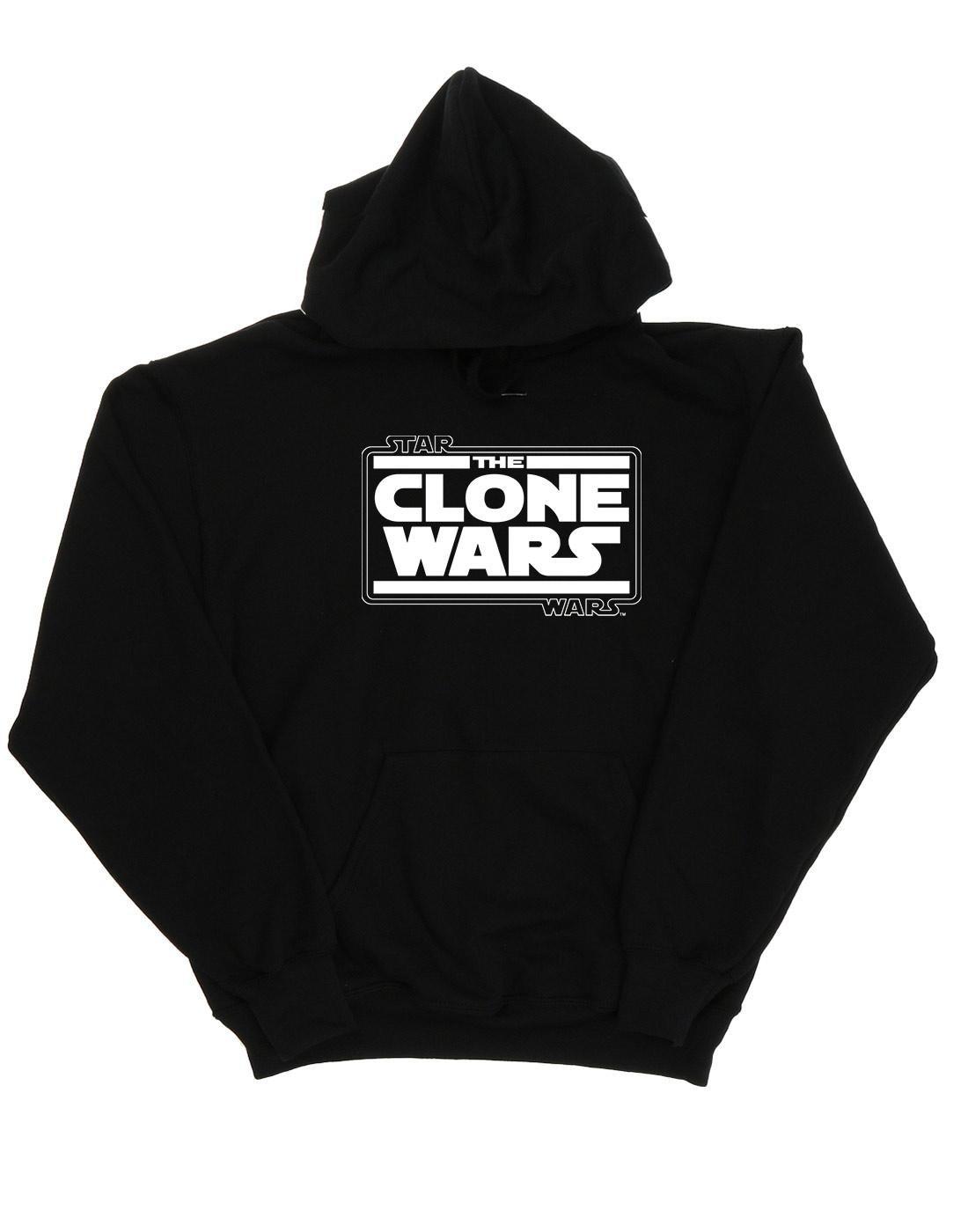 Clone Wars Logo Kapuzenpullover Herren Schwarz L von STAR WARS