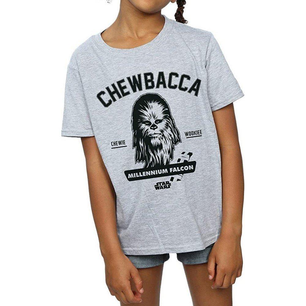 Collegiate Tshirt Mädchen Grau 140/146 von STAR WARS