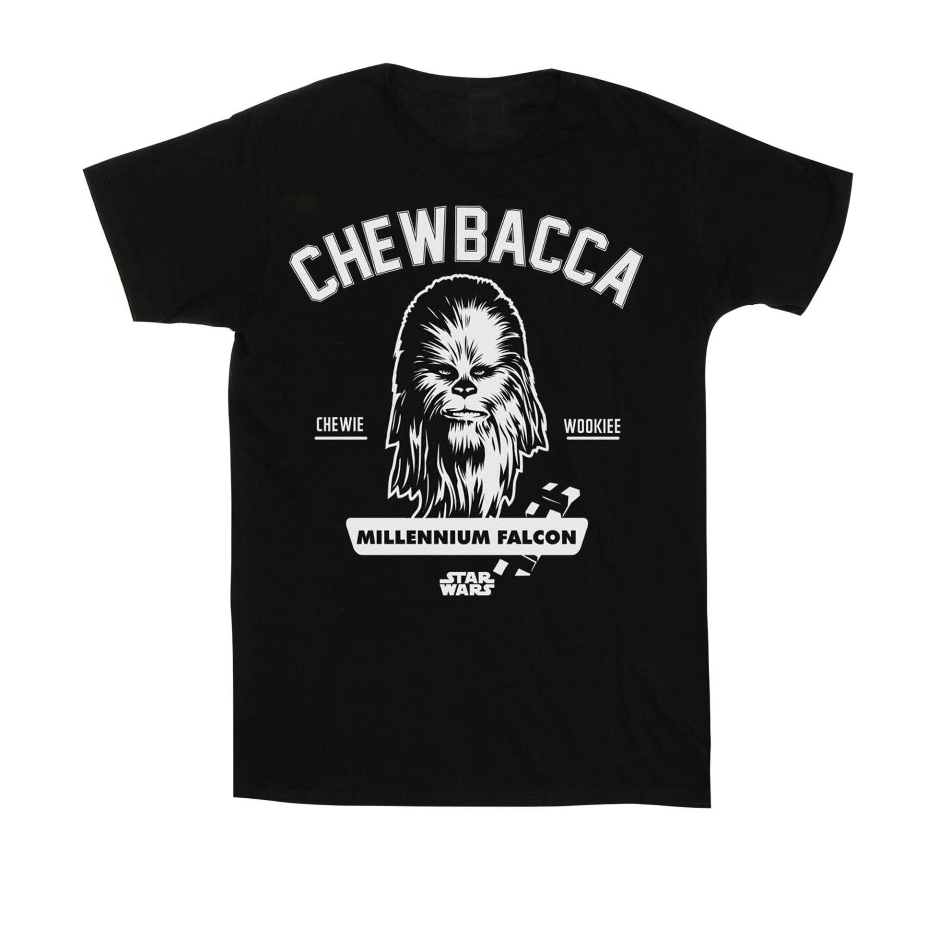 Collegiate Tshirt Mädchen Schwarz 128 von STAR WARS