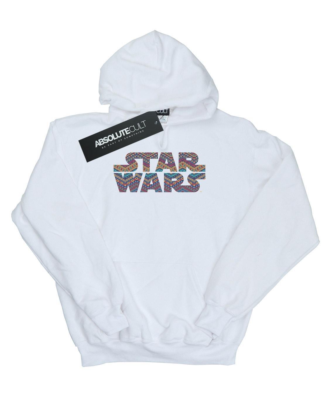 Colour Aztec Logo Kapuzenpullover Herren Weiss M von STAR WARS